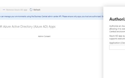 Business Central Admin Center, part 6 (Notification Recipients, Authorized AAD Apps, Telemetry)